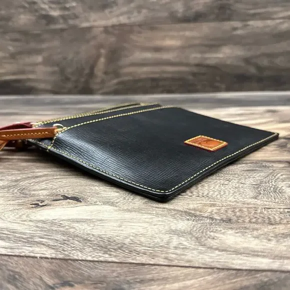 Dooney & Bourke Triple Zip Crossbody Bag Purse Black Leather - Picture 8 of 11